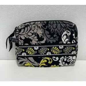 Vera Bradley BAROQUE Cosmetic Makeup Pouch Bag Vinyl Lined Cotton Travel Zip